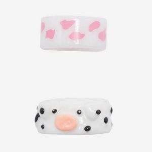 BOGO Hot Topic Cow Print Chunky Ring Set